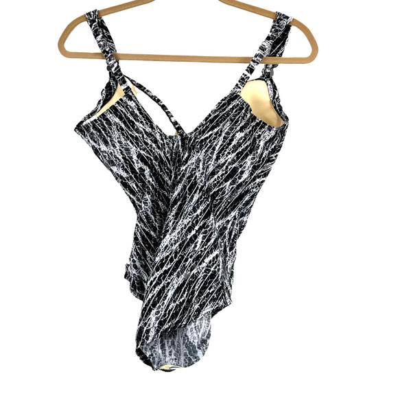 Miraclesuit NWT Python Siren One Piece Swimsuit Size 14 Metallic Underwire Bra - Picture 4 of 12